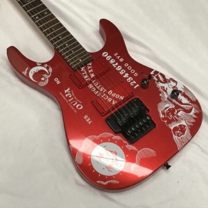 Guitarra Eléctrica Personalizada de Fábrica KH-<span class=keywords><strong>2</strong></span> 2009 <span class=keywords><strong>Ouija</strong></span> Roja Estilo Signature de Kirk Hammett con Acabado Brillante, Aros y Fondo de Arce, Diapasón de Palisandro - Product Image 2