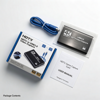 Carte de capture vidéo HDTV USB 3.0 4K avec sortie en boucle 1080P 60Hz, enregistreur pour diffusion en direct, accessoires électroniques