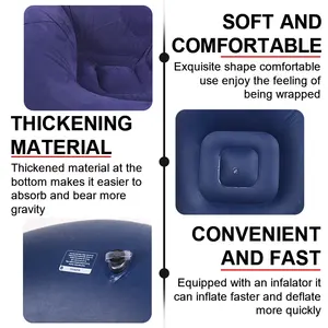 Sofás <span class=keywords><strong>inflables</strong></span> grandes y cómodos de PVC, sillones tipo puf, sofás bean bag, puffs, sofá tatami para sala de estar - Product Image 5