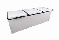 Congélateur horizontal à ouverture supérieure en métal blanc Congélateur commercial profond pour cuisine de restaurant