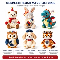 Peluche personnalisée sur mesure, design OEM, série de cadeaux en peluche douce pour la promotion des fêtes