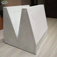 Panneaux acoustiques en forme de coin, design moderne, métal perforé, ignifuge, imperméable, écologique, NRC 0.4, insonorisant, modèle 3D Hall JH