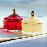 Joli récipient en verre de 240 ml pour bougie avec boîte d'emballage, marque CC, multi-impression pour la décoration de la maison et Noël