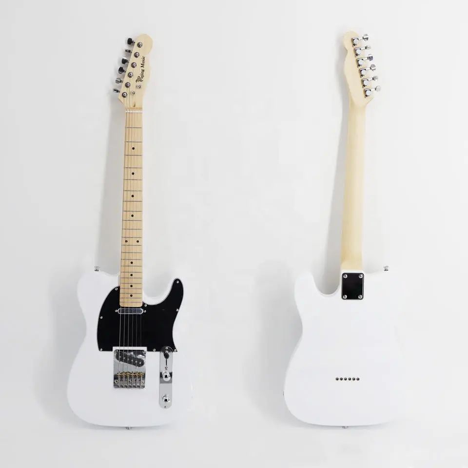 Guitarras Eléctricas de color blanco, 6 cuerdas, 22 trastes, estilo semihueco, 2022