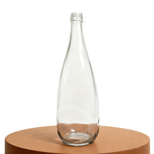 Bottiglie in Vetro Trasparente Personalizzate da 1000ml per Tequila, Succo, Frullati, Latte, Kombucha - Product Image 1