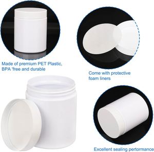 Venta al por Mayor de Envases de Plástico HDPE Blancos de 27oz, 40oz y 60oz para Almacenamiento de Alimentos, Botellas Lisas con Tapas de Rosca para Especias en Polvo - Product Image 3