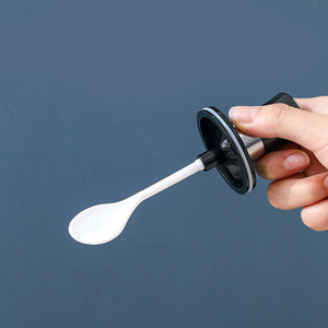 Tarro de condimentos con tapa y cuchara integradas, tarro de vidrio para extraer miel, recipiente hermético para condimentos de cocina y hogar - Product Image 3