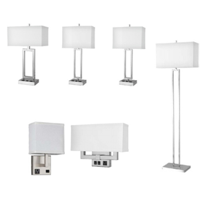 Cổ điển khách sạn Đèn Bàn Vải Chụp đèn bàn đèn phòng khách bảng ánh sáng với ổ cắm USB - Product Image 2