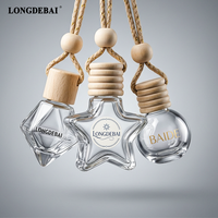 Diffuseur de voiture suspendu de luxe, flacon en verre vide pour parfum de voiture 5ml 8ml 10ml avec bouchon en bois et cordon perlé