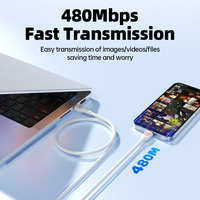 Câble de charge rapide USB Type-C 6A avec métal et TPE, synchronisation de données ultra-rapide pour téléphones et tablettes Android
