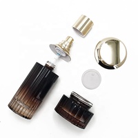 Ensemble de pots de conteneurs de soins de la peau en verre uniques de luxe Bouteille en verre rechargeable Emballage cosmétique cosmétique