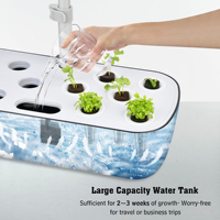 Equipo Hidropónico LED con Control por Aplicación Tuya, Jardinera Hidropónica Interior, Mini Jardín Inteligente Hidropónico