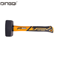 Marteau de fendage Dingqi type allemand 1000G, marteau de machiniste en plastique avec manche en fibre de verre pour burin