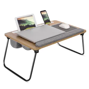 XCSOURCE Laptop Lap Desk with Pillow Cushion Foldable Adjustable Laptop Bed Table Lap Desk with Mouse Pad