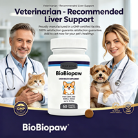 Tabletas de Alta Biodisponibilidad para el Soporte Hepático de Mascotas - Silibina-Fosfatidilcolina para Perros y Gatos Pequeños, hasta 12 Libras, Botella de 60 Unidades