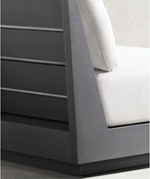 Table de véranda en aluminium Meubles de jardin d'extérieur de luxe Ensemble de sièges de canapé de patio Groupe de sièges Extérieur Balcon Arrière-cour Prêt à expédier