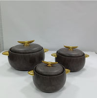 Ensemble cadeau de luxe de 3 pièces pour hôtel et bar de haute qualité pour ensemble de casseroles isolées de luxe 1L + 2L + 3.5L
