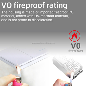 <span class=keywords><strong>Kit</strong></span> receptor de interruptor de Control remoto inalámbrico RF433 interruptor de luz de pared de doble Polo Indicador de luz nocturna impermeable IP66 UE/Reino Unido - Product Image 3