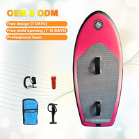 Offre spéciale, planche de surf gonflable en fibre de carbone avec sac à pompe en PVC brossé rose, hydroptère, cerf-volant, planche de surf pour adultes