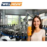 Machine de remplissage automatique à chaud pour jus de fruits, thé, boissons sportives, ligne de production de remplissage et de bouchage de bouteilles PET 3 en 1