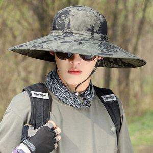 Wholesale Unisex Outdoor Adjustable Wide Brim <b>Extra</b> <b>Large</b> Waterproof UV Protection Bucket Hats for Fishing All Seasons Fashion - Product Image 3