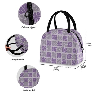 Sac à déjeuner élégant personnalisé, imprimé matelassé, pour livraison de repas, isotherme, réutilisable, écologique, sacs isothermes pour boissons - Product Image 3