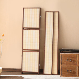 Paravent à 4 panneaux et paravent en bambou naturel, en pin, pour la séparation des pièces. - Product Image 6