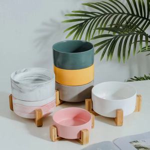 Cvnc — bol de régime en céramique pour chiens, support en bois, système de refroidissement surélevé pour animaux domestiques, respectueux de noël, nouveau Design, - Product Image 2