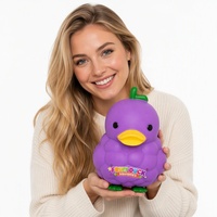 KK Nouveau Ballon Anti-Stress Squishy en Forme de Canard aux Raisins, 400 Grammes, Géant et Croustillant, Rempli de Billes Croustillantes, Non Rebondissant, Fait Main