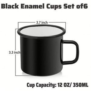 High Quality Customized Classic Simplicity Cast Iron Enamel Mug with Lid Eco-Friendly Dishwasher & <b>Microwave</b> Safe - Product Image 3