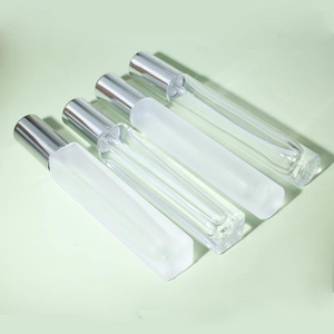 Flacon de parfum vide en verre dépoli portable de 10 ml pour cosmétiques, avec bouchon noir/doré/argenté – Offre spéciale - Product Image 3