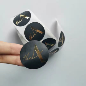 Tùy chỉnh sinh thái thân thiện dính nổi Glossy Matte dập nổi nhãn dán vòng tròn nhãn cho nhựa và giấy cốc cà phê - Product Image 4