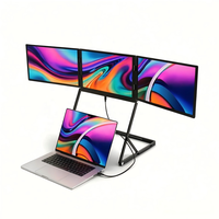 Moniteur portable pour ordinateur portable 15,6 pouces, triple écran, TriCreate, 1080P FHD TFT USB-C, aluminium, écran LCD IPS infrarouge, nouveau, OEM, pour le jeu