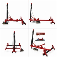 Banc de redressage et calibrateur de carrosserie en acier inoxydable pour la réparation automobile, avec cadre de levage mobile et extracteur de bosses