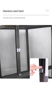 Cage pour animaux de compagnie en aluminium argenté de taille moyenne, en PVC, à motif solide, pour petits animaux, reptiles, bouton carré, écologique, durable, cage d'alimentation pour animaux de compagnie - Product Image 3