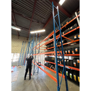 산업용 창고 저장 시스템 5단 철제 빔 랙킹 시스템 볼트리스 조절 가능 중량형 랙 선반 - Product Image 3