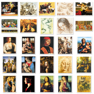 50 pezzi all'ingrosso di fabbrica Da Vinci Works Art Sticker Laptop iPad vinile adesivo decorativo impermeabile - Product Image 3