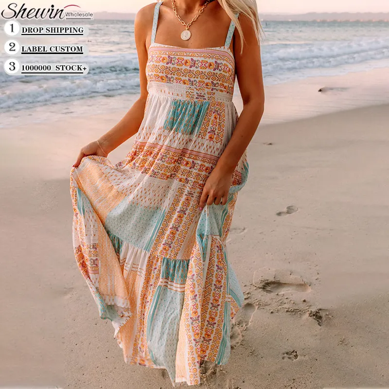 Summer Chiffon Long Maxi Dress Women Sexy Bikini Beach Wear Cover Up Beach Dress