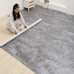 Modern White Felt Backing Smooth Waterproof Home Decoration Plastic Laminate Linoleum Roll Floor PVC Vinyl Roll Flooring Tiles