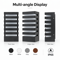 Lampe murale LED extérieure en aluminium IP65 étanche, design moderne à persiennes, vente en gros, promotion spéciale