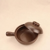 Casserole en céramique NEWELL avec couvercle, pot en argile, ustensiles de cuisine en terre cuite pour la cuisine à domicile et la restauration