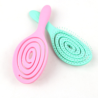 Brosse démêlante ionique personnalisée avec logo, à poils doux et ventilée, pour femmes, avec massage du cuir chevelu, idéale pour les cheveux bouclés longs