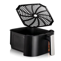 Nouveau modèle de four friteuse à air 6,5 L à commande tactile, panier unique, 1600W, écran LED, grand four grille-pain à air