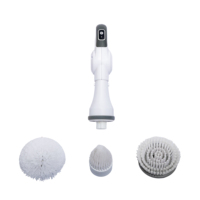 Cepillo de Limpieza Eléctrico Inalámbrico con Mango Largo Retráctil, Cepillo Giratorio de Plástico para Baño y Cocina