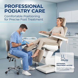 Sillón <span class=keywords><strong>de</strong></span> Podología Eléctrico <span class=keywords><strong>de</strong></span> 3 Motores para Tratamiento <span class=keywords><strong>de</strong></span> Pies, Cuero <span class=keywords><strong>de</strong></span> Grado Médico, Ajuste <span class=keywords><strong>de</strong></span> Altura, Respaldo e Inclinación para Clínicas - Product Image 2
