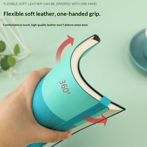 Carnet A5 relié, bloc-notes épaissi, personnalisé en PU, agenda portable pour étudiant, cadeau de conférence esthétique, vente en gros - Product Image 5