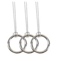 Anneau et Chaîne Métalliques Magiques Effet Close-Up Couleur Argent Accessoire de Tour de Magie Chaîne et Anneau Se Connectent Facilement Jouet Magique Cadeau Promotionnel