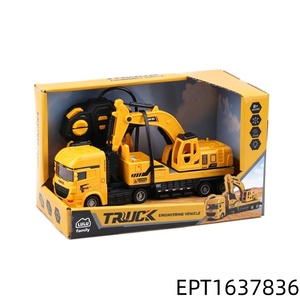 <span class=keywords><strong>Jouet</strong></span> de construction EPT RC avec batterie rechargeable 3,7 V, excavatrice, chargeuse, camion à benne basculante avec lumière LED pour garçons de 8 ans et plus - Product Image 4