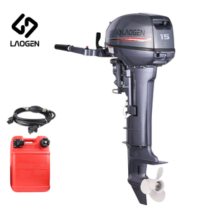 Moteur hors-bord neuf Laogen LG15F 15HP 2 temps à essence, arbre long, refroidissement par eau, 246cc, capacité de carburant de 24L, équivalent à Yamaha 15F - Product Image 3