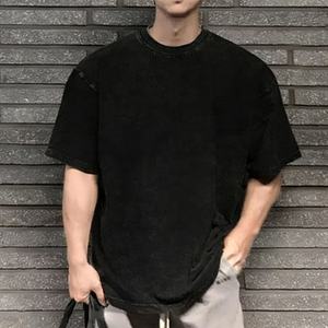 En's asual oooose O-eck versized hir-hirhirt 32S intintage intecieciabric elected uality rorop houlder acashed EE. UU. holesale - Product Image 5